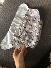 Goodbum-pañal de bolsillo de tela ajustable para bebé, lavable, con estampado de erizo, broches en doble fila