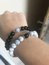 2021 de moda 2 unids/set cuentas de piedra Natural pulsera de Yoga para los amantes distancia imán par de pulseras de joyería de amistad
