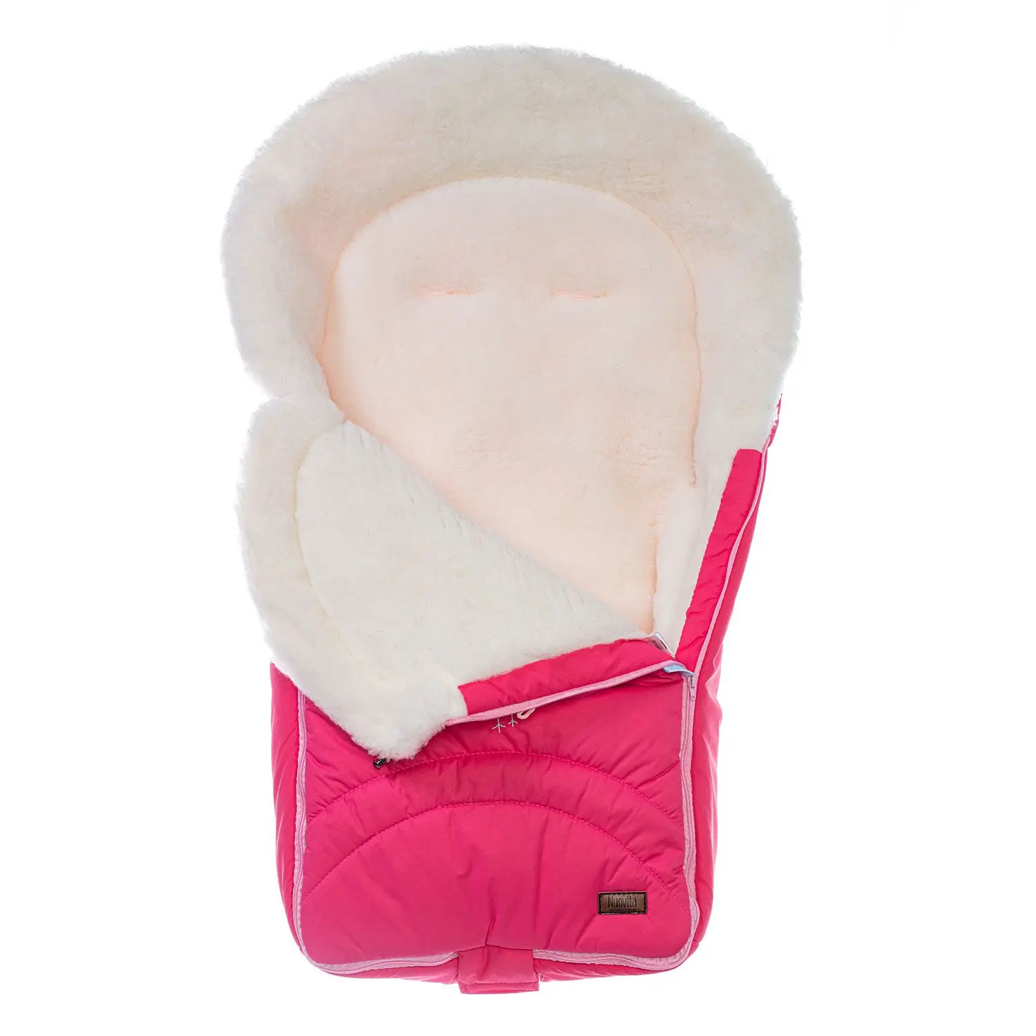 Конверт зимний меховой Nuovita Tundra Bianco(Rosa/Розовый