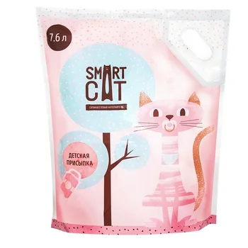 

Smart Cat filler silica gel filler with aroma of baby powder, 7.6L 3.32 kg 1 pc