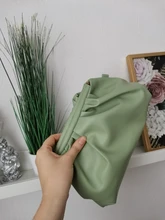 Bolso de mano de día para mujer, cadena dorada gruesa, pinza para masa, bolso de hombro, bolsa de hombro, Baguette plisado, 2021