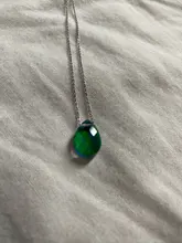 Humor de cambio de Color emoción sentimiento de Control de temperatura de la gota de agua colgante en forma de lágrima de acero inoxidable collares de cadena