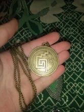 Nuevo Vintage collar de Piratas del Caribe azteca collar con moneda de oro
