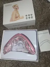 Chin V-línea de elevación máquina de la correa rojo azul terapia de fotones LED adelgazamiento Facial vibración masajeador Dispositivo de Lifting Facial V cuidado de la cara