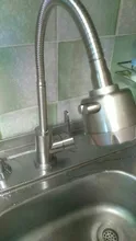 LEDEME-grifo de cocina giratorio de un solo Mango, mezclador extraíble de 360 grados, montado en cubierta, L74304