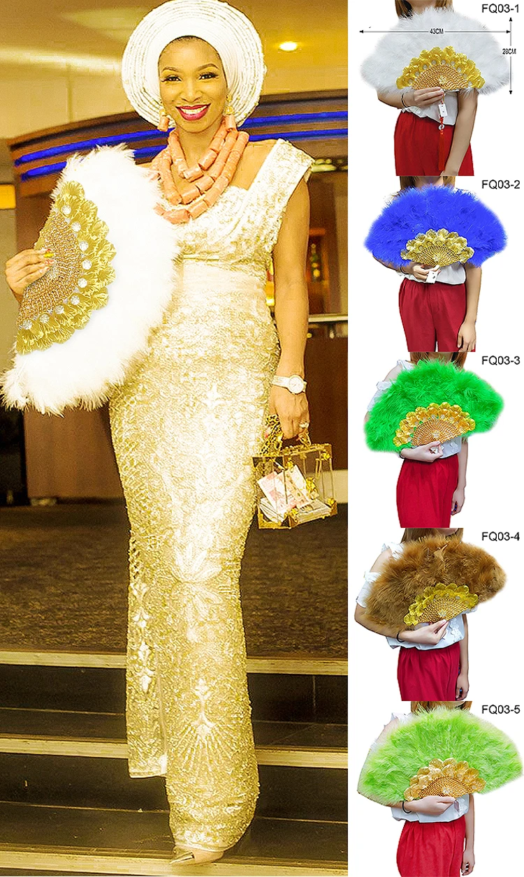 FQ03-5PCS/tas Gratis verzending-2019 Nieuwe stijl Afrikaanse Zachte Feather Hand Fan en Goud Handvat Dance Fans voor party 5 kleuren FQ03-5PCS/tas Gratis verzending-2019 Nieuwe stijl Afrikaanse Zachte Feather Hand Fan en Goud Handvat Dance Fans voor party 5 kleuren