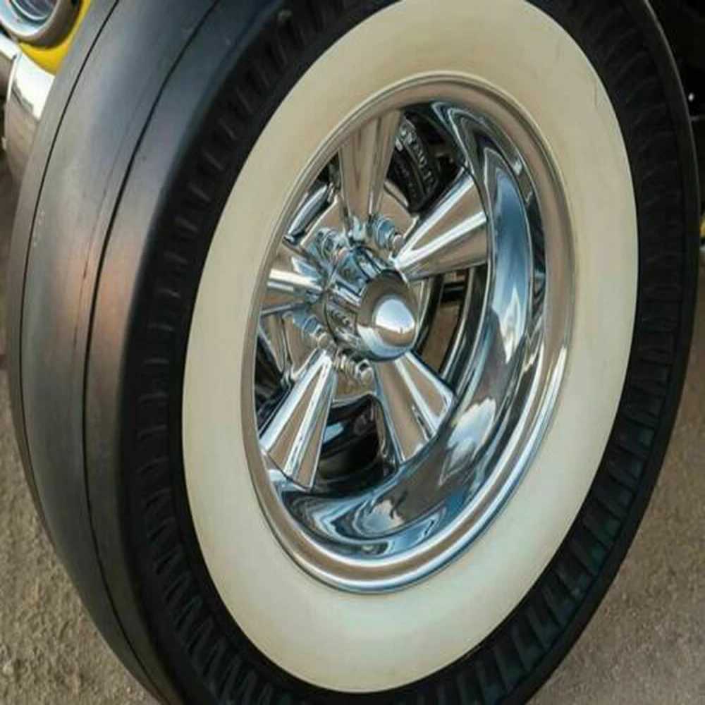 White Tire Sidewall Set of 4 PCs Side 10 ''12'' 13 "14" 15 "16" 17 "Rim Standard Auto Car Rubber Accessories Style