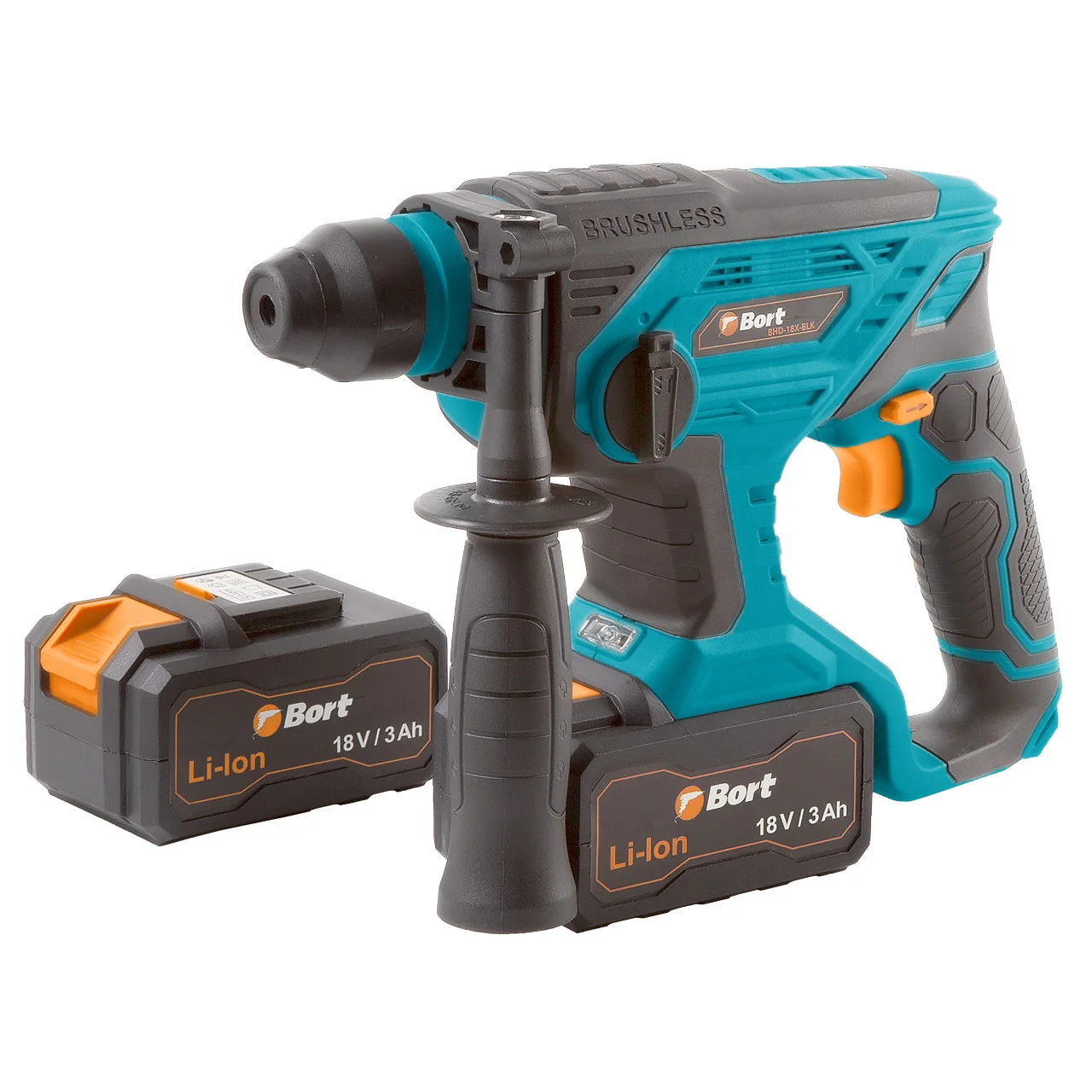 Перфоратор аккумуляторный Bort BHD-18X-BLK (2 Li-ion батареи 18 В, 3Ач,  энергия удара 1,7 Дж, кейс))