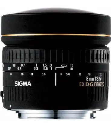 - SIGMA Target 8mm F35 EX DG Fish Eye For NIKON