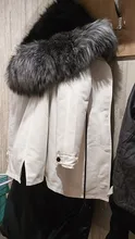 BLUENESSFAIR-Chaqueta larga impermeable de invierno para mujer, abrigo de piel de zorro y mapache Natural, ropa de calle extraíble, 2020