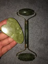 Facial-Massage-Roller Guasha-Board Face-Lift Jade-Stone Relaxation Body-Skin Double-Heads