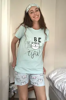 

Trendyol Printed Knitted Pajamas Set THMSS20PT0346