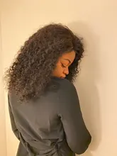 Wig Curly Human-Hair-Wigs Lace-Frontal Black Remy Women RXY for 360