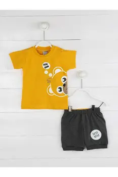 

Baby Boy Yellow Bottom Top Summer Gentleman Babies Cute Casual Casual Cotton Clothing Sets Models and Types
