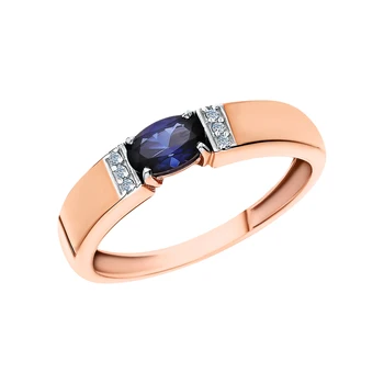 

Gold ring with sapphires and diamonds sunlight sample 585