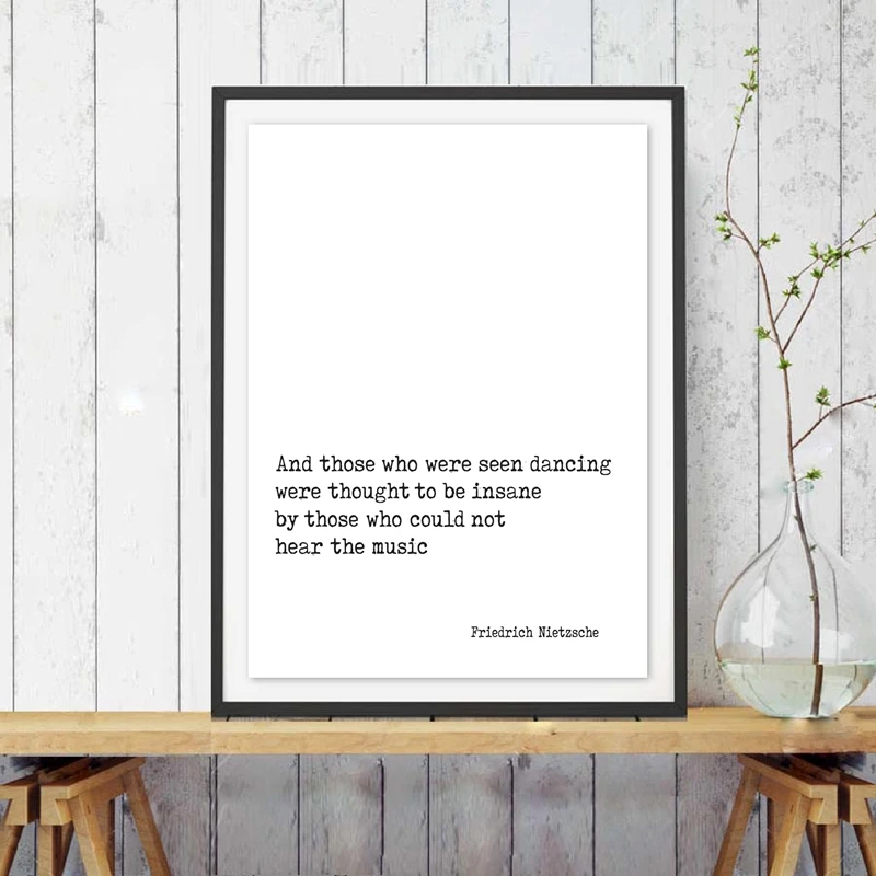 Friedrich Nietzsche Quote Canvas Posteer Home Decor