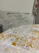 Organizador de exhibición de esmalte de uñas acrílico, 2-3-4-5-6-7 capas, manicura, cosméticos, soporte para presentación de joyería, caja de maquillaje de acrílico transparente