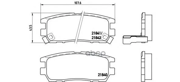 Колодки Тормозные Mitsubishi Pajero I/Pajero Ii 3.0/3.5/2.5td/L400 9403 Задние Brembo P54018 Brembo арт. P54018