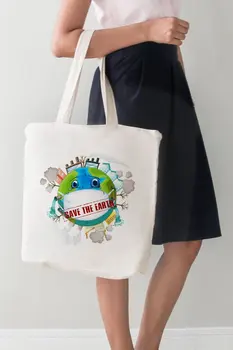 

Angemiel Bag Large Save The Earth World Grove Tote Shopping Beach Bag