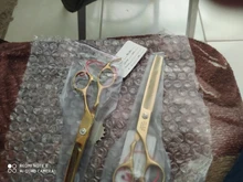 Tijeras profesionales grandes de 7,0 pulgadas para corte de peluquería, tijeras de adelgazamiento de 6,5 pulgadas, para barbería, JP440C, color azul, A0132A