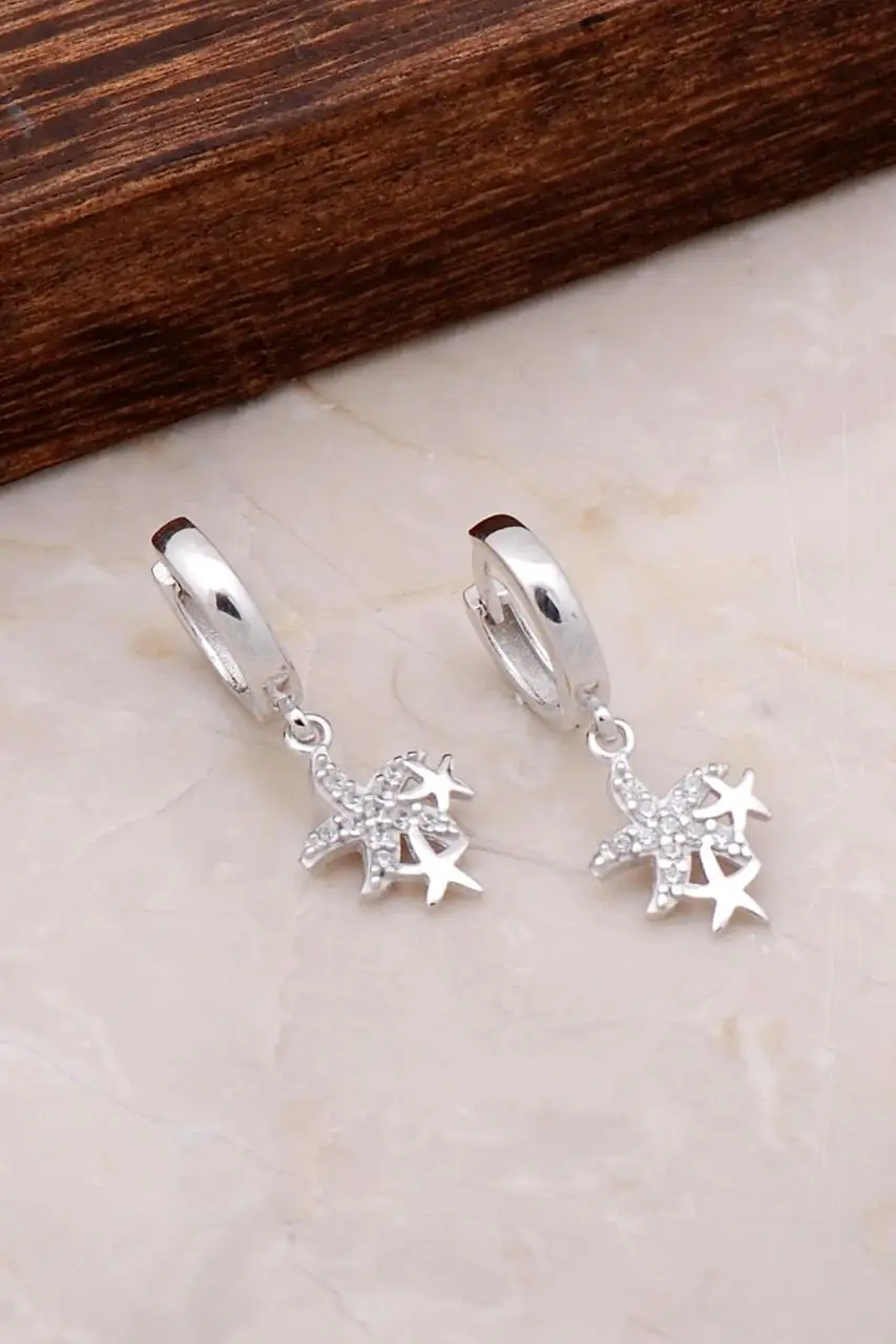 

Starfish Dangle Silver Ring Earrings 4928 High Quality Hand Made Original Filigree Silver Jewellery Gift for Women