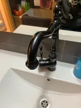 Montaje en cubierta de baño grifo de cocina monomando giratorio 360 lavabo mezclador grifos negro mezcladores de agua caliente y fría