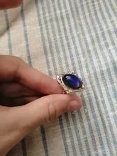 Vintage Color Retro cambio anillo Oval emoción sentimiento cambiante anillo de Control de temperatura de Color anillos para las mujeres