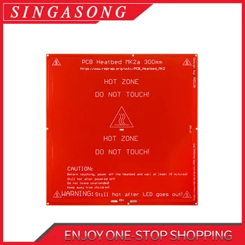 

Customized 3D Printer Parts 24V 400W MK2A RepRap RAMPS 1.4 PCB 328x328x2.0mm Hot Bed