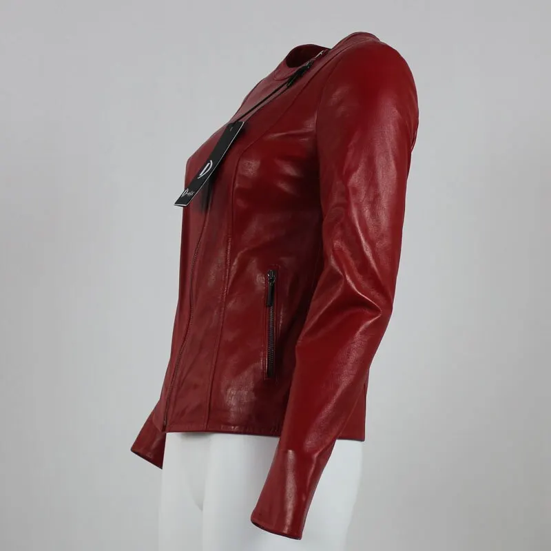 Zoramotti,Leather Jacket,Genuine Leather,Lambskin,Classic,quality,Natural Leather,Keeps,Warm