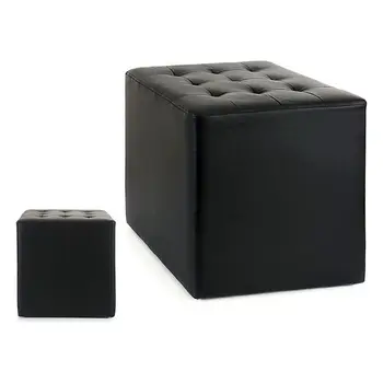 

Pouffe Black Leather (45 x 45 x 45 cm)