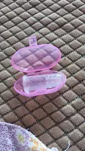 Cepillo de dientes de silicona para dedos de bebé + caja, cepillo de dientes de silicona suave transparente para niños, limpieza de goma