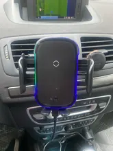 Baseus-Cargador inalámbrico para el coche, cargador rápido de 15W, por infrarrojos, con soporte para la rejilla de ventilación