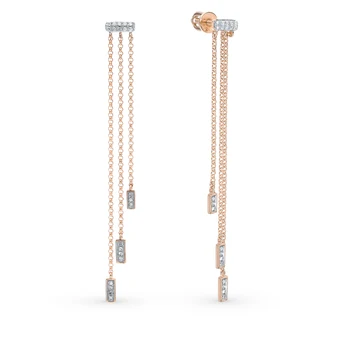 

Gold earrings with diamonds sunlight sample 585 test