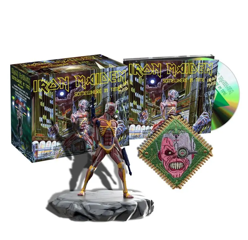 IRON MAIDEN SOMEWHERE IN TIME (COLLECTORS EDITION) Limited Box Set Exclusive Eddie Figurine Patch Remastered Digipack CD | Электроника