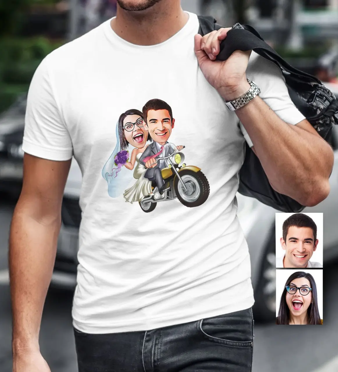 Персонализированные женятся белые мужские T-Shirt-8 с героями мультфильмов | Дом и