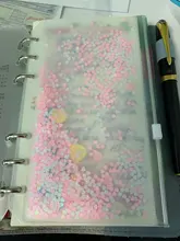 Cuaderno de hojas sueltas A5 A6, 40 hojas, recambio de papel, carpeta espiral, índice de páginas internas, planificador diario semanal mensual