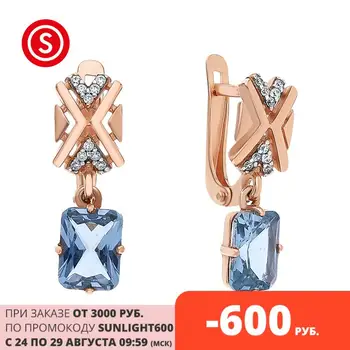 

Silver earrings with tourmaline and cubic zirconia sunlight sample 925 test