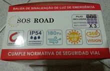 NK SOS Road- Baliza luz de Emergencia | Luz de Emergencia Autónoma | Luz LED | Señal V16 de Preseñalización de Peligro