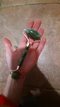 Rodillos de piedra de Jade para masaje Facial, Piedra Rosa de cuarzo Natural, para adelgazar la barbilla, estiramiento Facial, cuidado de la piel