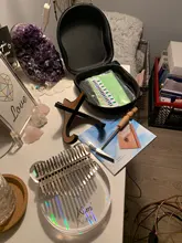 Stick Hammer Tuner Piano-Finger-Piano-Gift Kalimba-Case Thumb Acrylic Transparent 17-Key