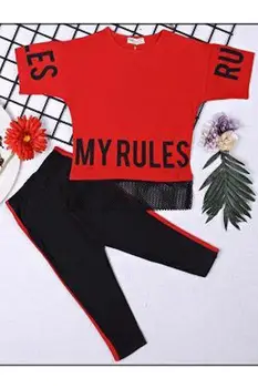 

Red Summer Girl Child The Tights suit