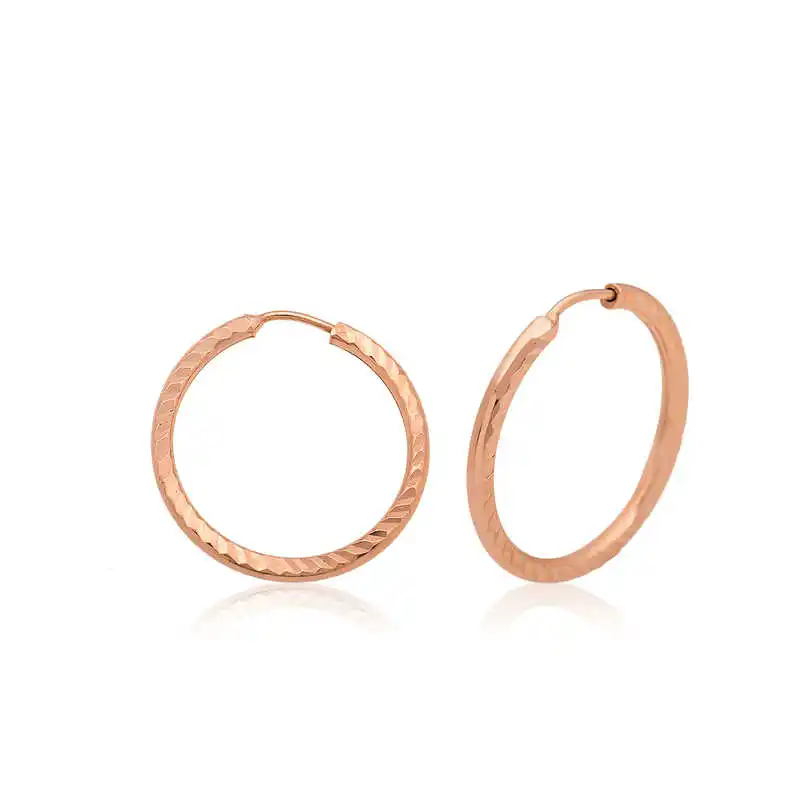 

Merve Silver silver Rose Small Auger Ring Earrings