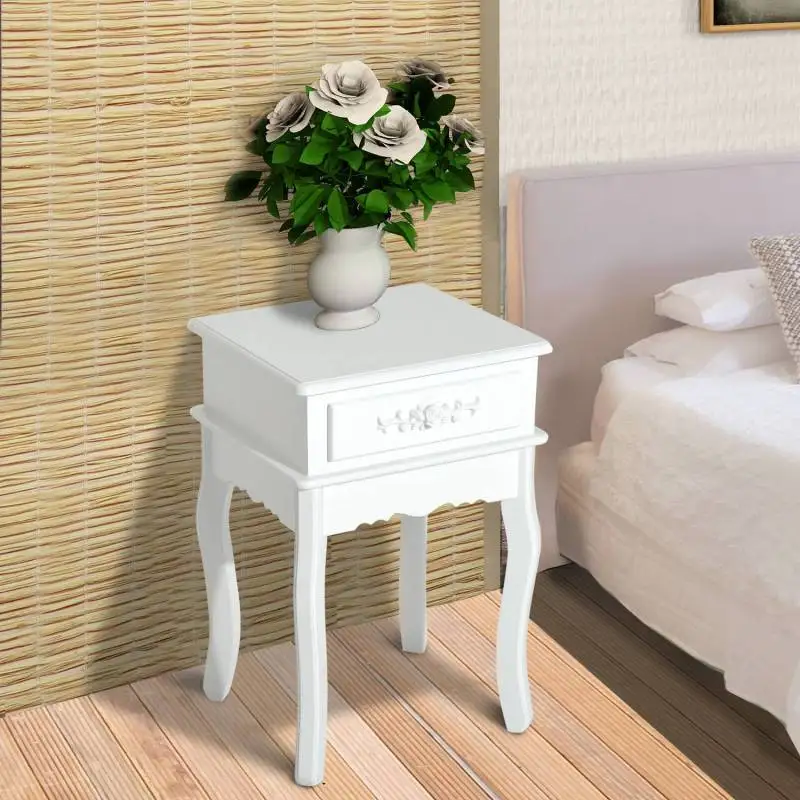 HomCom Table type input Hallway or bedside table with 1 Drawer-MDF and Paulownia Wood- 40x35x60 cm | Дом и сад
