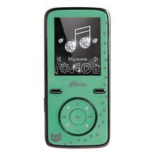 MP3 плеер RITMIX RF-4850 8Gb Mint(Частота 20-20000 Гц, 32 Ом, Жк дисплей, 8 Гб+ MicroSD, стерео разъем 3,5 мм