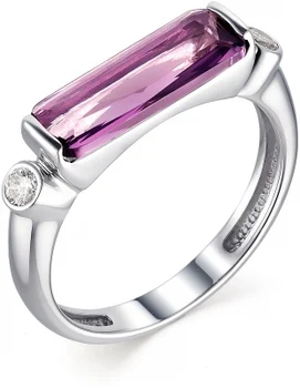 

Alcor ring with amethyst and cubic zirconia