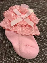 Calcetines de encaje con lazos con flor para bebé, recién nacido, Princesa, algodón, novedad, primavera y otoño