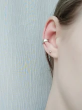 Circonio coreano oído brazalete Set pendientes para niñas 3-14k oro lindo cartílago Clip en pendientes No perforado mujeres Punk joyería
