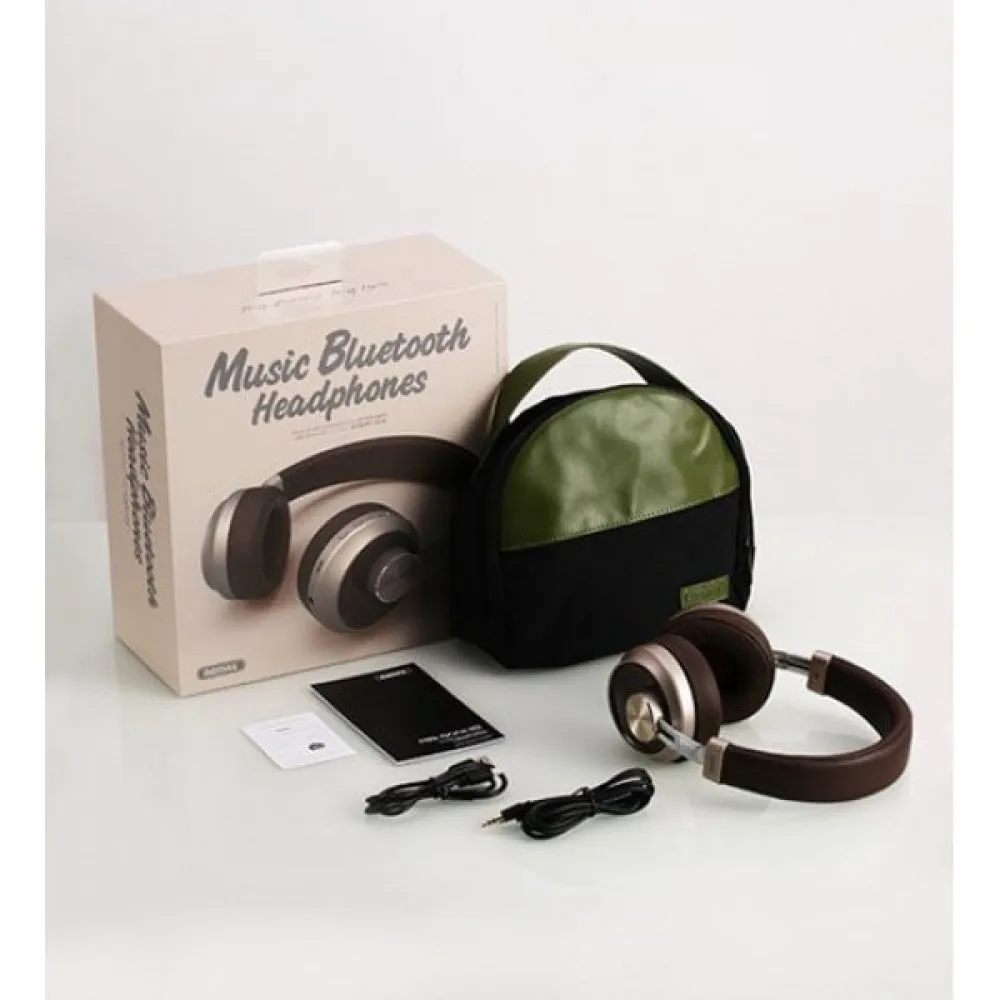 REMAX RB 500HB Bluetooth наушники с HD микрофоном и шумоподавлением HIFI Звук 3D стерео До 16