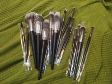 Sywinas brocha maquillaje set 15 piezas Kit de herramienta brochas de maquillaje de pelo sintético natural negro de alta calidad brochas maquillaje profesional