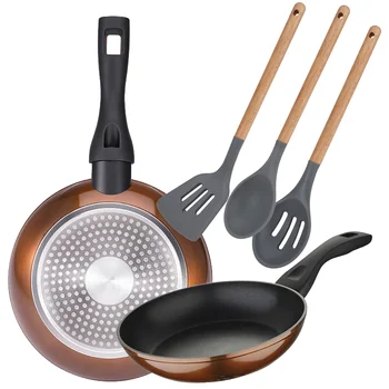 

Set of 3 Renberg pans (16,20,24cm) in aluminum pressed with set of 3 kitchen utensils in nylon